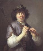 Govert flinck Rembrandt as a shepherd (mk33) oil painting on canvas
